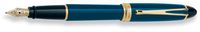 Aurora Ipsilon Deluxe Blue w/ Gold Trim Broad Point Fountain Pen - AU-B12B-B