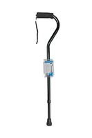Blue Jay An Elite Healthcare Brand Offset Handle Cane Walking Stick with Ergonomic Handle | Soft Foam Grip Height Adjustable Walking Device | Mobility Aids