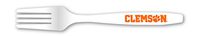 NCAA Clemson Tigers Disposable Plastic Forks, Pack of 20