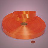 Krafty Klassics 1 Roll of Satin Finish Poly Ribbon (3/4" x 250 Yds, Orange)