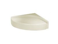 Swanstone CS01616.037 Solid Surface Corner Shower Seat, 16.3125-in L X 16.3125-in H X 4-in H, Bone
