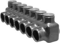 Morris Products 97547 Multi-Cable Connector, Insulated, Single Entry, Black, 7 Ports, 250 - 6 Wire Range, 5/16" Allen Hex 7 Ports, 250 - 6 Wire Range, 5/16" Allen Hex