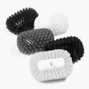 Carlisle 4120000 Sparta Spectrum Round Tank Brush, Plastic Block, Polyester White Bristles, 8" L x 2" W (Case of 12)