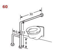 Brey-Krause Wall to Floor Grab Bar with Support Leg