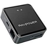RAVPower Filehub, Wireless Travel Router N300, USB HDD Data Transfer Unit, DLNA NAS Sharing Media Streamer - Tripmate Nano Update Version