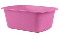 AMZ Polypropylene Wash Basins 7 Quart. Pack of 50 Rectangular Portable Dishpan Tub Rose Washing Basins for Handwashing Laundry, Cleaning and Gardening and More
