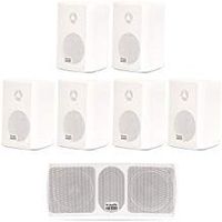 Acoustic Audio AA351W and AA32CW Mountable Indoor Speakers Home Theater 7 Speaker Set