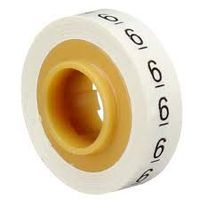 3M Scotch Code Wire Marker Tape Refill Roll SDR-6, Printed with "6" (Pack of 10)