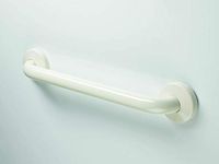PONTE GIULIO Maxima Straight Vinyl Coated Grab Bar with Safety Grip and Cover Flange - 1 1/4" Diameter 18"
