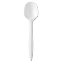 Medium-Weight Cutlery, Soup Spoon, White, 1000/Carton (10 Cartons)