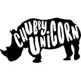 Chubby Unicorn Rhino Vinyl Decal Sticker | Cars Trucks Walls Vans Windows Laptops | Black | 5.5 X 3 Inches | KCD1818B