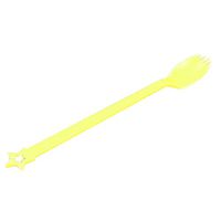 Kungfu Alien Disposable Long Handle Plastic Spoons for Ice Cream Spoons Yellow（100 Count）