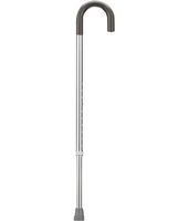 Complete Medical Deluxe Adjustable Cane Offset with Wrist Strap-Silver, 0.88 Pound