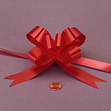 Krafty Klassics 12 Pack of 2" & 4" Colored Butterfly Pull Bows (4", Red)