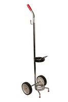 Oxygen Tank Cart for"E" Cylinder, Chrome, Tubing Hook - MES-0131