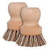 Nessentials Pot Brush Natural Union Fiber, 2-1/4 Inch Diameter, Set of 2, Germany