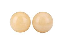 I-MART 2 Pcs Chinese Exercise Ball, Stress Balls, Baoding Balls, Massage Ball (Yellow)