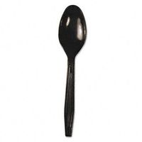 Boardwalk® Full-Length Polystyrene Cutlery TEASPOON,STYRENE,1M/CT,BK (Pack of2)