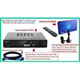 Mediasonic HW150PVR HomeWorx HDTV Digital Converter Box with HDMI, Recording Function and USB playback + Digital Antenna + Premium HDMI Cable