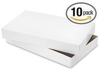 10 Shirt Boxes for Apparel and Gifts (White Matte)