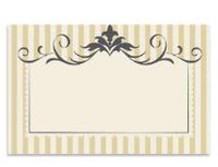 Flourish Stripe Gift Note Cards with Envelopes and Gold Seal -25pack Set