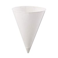 Konie 45KR Rolled Rim Paper Cone Cups, 4.5oz, White, 200 per Bag (Case of 25 Bags)