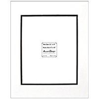 PA Framing, Specialty Double Mat, 11 x 14 inches - White Core and Black Inner 