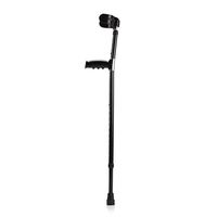 Healthcare Forearm Crutches,Adjustable Single Walking Stick with Non Slip Tip & Durable Thicken 1.2mm Metal Frame, Adults Crutch,Black