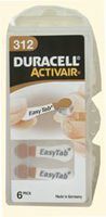 Duracell Activair Size 312 Hearing Aid Batteries (30 batteries)