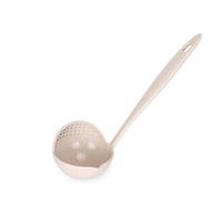 Wheat Straw Spoon, 2 in 1 Soup Spoon Long Handle Environmental Protection Durable Colander Leak Kitchen Tool Tableware - Beige