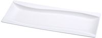 Yanco SW-215 Rectangular Plate, 15" Length x 5.625" Width,  Porcelain, Bone White, Pack of 12