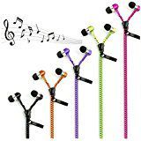 Sufang in-Ear Zip Zipper Stereo Headphones Headphone Earphone Earbud for Mobile Phones Purple