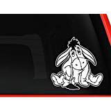 Leon Online Box Eeyore Sit - Cartoon Decal Vinyl Car Wall Laptop Cellphone Sticker 5.5 inches (White)