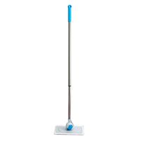 Microfiber mop for 360 degree cleaning of flooring, windows, baseboards, ceilings; light and comfortable ergonomic design for less bending, easy reaching
