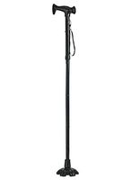 Trenton Gifts Adjustable Folding Cane with Foot | Sturdy & Lightweight | Black
