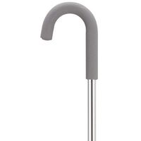 Women's Crook Handle Cane Color: Silver