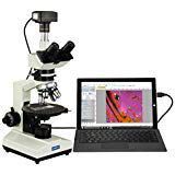 OMAX 40X-1500X USB3 18MP Trinocular Polarizing Microscope with Bertrand Lens and Rotatable Stage