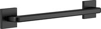 Delta Faucet 41918-BL Modern Angular Concealed Screw ADA-Compliant Decorative Grab Bar, 18 in x 1-1/4 in, Flat Black