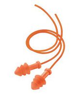 Radnor Triple Flanged Polyurethane Foam Reusable Corded Earplugs - 100 Pairs/Pack