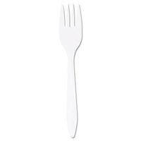 Dartamp;reg; Style Setter Mediumweight Plastic Forks, White, 1000/Carton