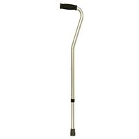 PCP Adjustable Bronze Finish Large Grip Lightweight Cane with Offset Handle, Silver