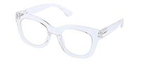 Peepers by PeeperSpecs Peepers Women's Blue Light Filtering Center Stage Readers in Clear, +2.50,Clear - Focus Blue Light Filtering Lenses,2.5 x