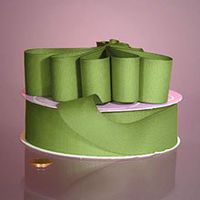 Krafty Klassics 1 Roll of Solid Color Grosgrain Ribbon (5/8" x 50 yds, Lime)