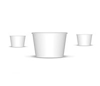 paper ice cream cups 6 oz white - 25 ct | Reliance Sourcing