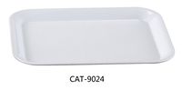 Yanco CAT-9024 Catering Cake Plate, 13" Length, 10" Width, Melamine, White Color, Pack of 24