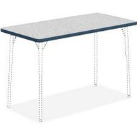 Lorell 99916 Classroom Rectangular Activity Tabletop Table Top, Gray Nebula,High Pressure Laminate (HPL),Navy