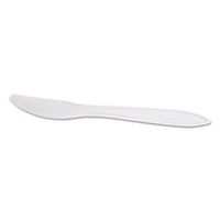GEN Wrapped Medium-Weight Cutlery, Knives, White, 6 1/4", 1000/Carton