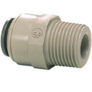 John Guest Acetal Copolymer Tube Fitting, Straight Adaptor, 3/8" Tube OD x 3/8" BSPT Male (Pack of 10)