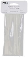 NTE ELECTRONICS 47-25306-CL HEAT SHRINK 3/8 IN DIA DUAL WALL W/ADHESIVE CLEAR 6 IN LENGTH 5 PCS PER PACKAGE (1 piece)