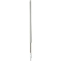 Vikan 29835 39.5" Stainless Steel Handle with Threaded Tip, 1-7/32" Diameter, White